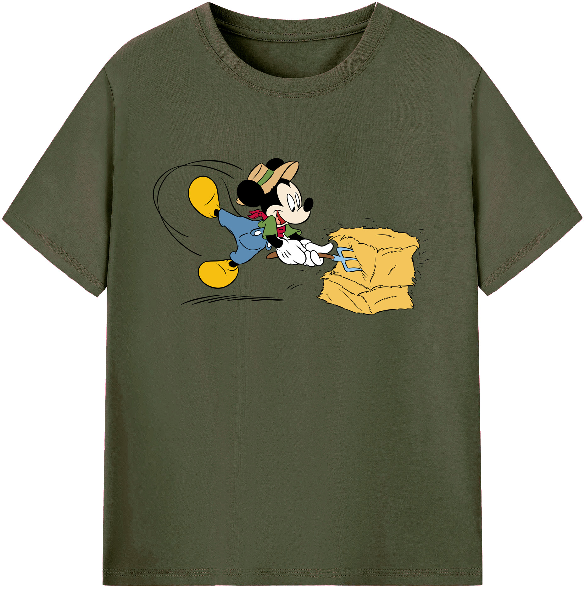 ミッキーマウス Mickey Mouse 綿100％ メンズ半袖Tシャツ｜肌触りやわらか＆通気性